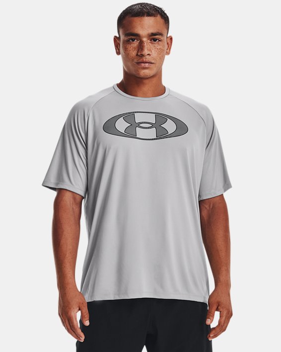 Men's UA Velocity 2.0 Graphic Short Sleeve in Gray image number 0